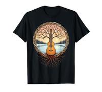 Guitar Tree of Life Acoustic Guitar Music Nature Cute Bird T-Shirt