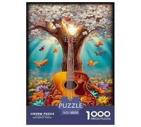 Guitar Tree Puzzles 1000 Piece Puzzle Challenge Toy Adults And over 12 Years Old Guitar Tree Creative Puzzles Family Fun Jigsaws Puzzles Home Decoration Gift 38x26cm/1000pcs