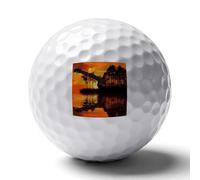 Guitar Tree Sunset Personalized Golf Balls Distance Practice Ball for Indoor Outdoor