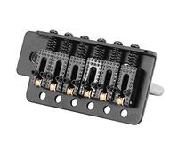 Guitar Tremolo Bridge, Guitar Tremolo Bridge Set Firm and Tremolo System with Roller Single Locking Vibrato Bridge Tailpiece for ST Guitar (Black)