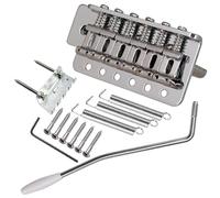 Guitar Tremolo Bridge Set - Strat Tremolo System for Fender Stratocaster/Squier Electric Guitar, American Standard Replacement (Silver)