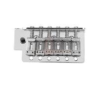 Guitar Tremolo Bridge, Zinc Alloy 6 Strings Electric Guitar Tremolo Bridge Single Locking System with Bar for Fender Guitars