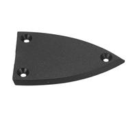 Guitar Truss Rod Cover 3 Holes Triangle Plastic Truss Rod Cover Plate Replacement for Acoustic Electric Bass Guitar, Black