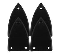 Guitar Truss Rod Cover Plate Replacement Cap Black 4pcs Plastic