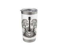 Guitar Tshirts Acoustic Guitar Shadow Lake Guitar Trees Tee Stainless Steel Insulated Tumbler