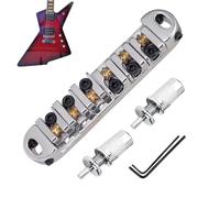 Guitar Tune Bridge, Adjustable Roller Saddle, Electric Hardware Replacement, Smooth String Vibration Transfer for Musicians, Performers, Music Lovers, Home, Studio, Stage, 3.94 x 3.15 x 0.79 inches