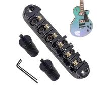 Guitar Tune Bridge, Adjustable Tune Bridge, 3.94x3.15x0.79 Inches, Easy Installation, Stringed Instruments, Electric Parts with 2 Wrenches for Beginners, Musicians, Music Lovers