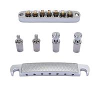 Guitar Tune O Matic Bridge and Stop Bar Tailpiece Combo with Anchors and Studs, Bridge Stop Bar Tailpiece Combo Replacement for SG 7 String Electric Guitar