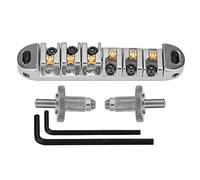 Guitar Tune O-Matic Roller Saddle Bridge & Allen Wrench Combo With Studs Replacements For LP 6-String Electric Tune O-matic With Studs Allen Wrench Saddle Black Gold Silver