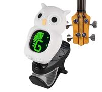 Guitar Tuner Clip On Compact Portable Easy-To-Read Digital LCD Display | Chromatic Tuner Cartoon Owl Design Instrument Accessories Musical Instruments Practice Stage Studio Travel Performance Less