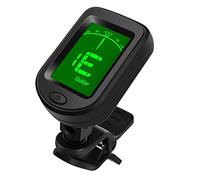 Guitar Tuner, Guitar Tuners Clip On, Clip on Guitar Tuner Multifunctional LCD Display Electronic Tuner 12 Equal Temperament ABS Housing Guitar Accessories for Musical Instruments
