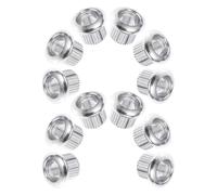 Guitar Tuner Insert Bushings 8mm Outer Diameter 6mm Inner Ferrules | Stable Placement for Tuning Pegs, Prevents Tuning Instability, Suitable for Violin and Viola Microtuners, Silver Colour