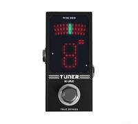 Guitar Tuner Pedal, for MINI Metal Effects Pedal for Guitar & Bass with True Bypass, 0.5 Cent Accuracy HD Display, Silent Tuning Mode, 9V DC Power, Compact Sturdy Design for Stage Studio, Black
