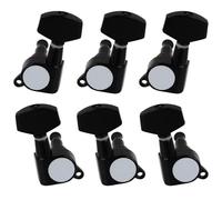 Guitar Tuner Pegs 6Pcs 3L3R Big Square Sealed String Tuning Pegs Keys Machine Heads Tuners For Electric Guitar Or Acoustic For tuning a guitar(Black 3R3L)
