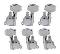 Guitar Tuner Pegs 6Pcs 3L3R Big Square Sealed String Tuning Pegs Keys Machine Heads Tuners For Electric Guitar Or Acoustic For tuning a guitar(Chrome 3R3L)
