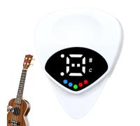 Guitar Tuner - Pick Tool for Electric Guitar & Bass | ABS Metal Precision Tuning Pick - Twelve Equal Temperament with Visual LED Indicator Easy Note Correction for Beginners and Professionals
