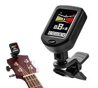 Guitar Tuner Rechargeable, LCD Color Display Acoustic Guitar Tuners Clip on Bass Tuner 360°Rotation Digital Electric Guitar Tuner Pedal for Guitar Bass Ukulele Violin Banjo (Type-C Cable Included)