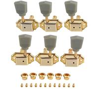Guitar Tuners (3L + 3R Handed),6 PCS 1:18 Guitar 6 String Tuning Pegs Tuner Machine Heads Knobs Tuning Keys for Acoustic or Electric Guitar(Gold)