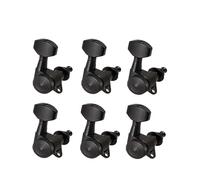 guitar tuners 6-Piece Right Locking Guitar Tuners High-Precision 1:18 Gear Fit Electric & Acoustic Guitars(Black 6R)