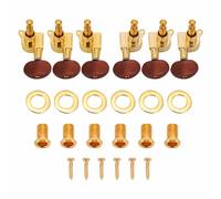 Guitar Tuners String Tuning Pegs Keys Machine Heads Set 3L3R Guitar Tuning Pegs Universal Locking Tuners Machine Heads for Acoustic Electricguitar (Gold)
