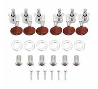 Guitar Tuners String Tuning Pegs Keys Machine Heads Set 3L3R Guitar Tuning Pegs Universal Locking Tuners Machine Heads for Acoustic Electricguitar (Silver)
