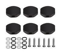 Guitar Tuning Peg Buttons Metal Ebony Square Shape Tuning Key Button Heads Tuners Machine Handle for Electric Guitars Metal Tuner Machine Head Button Guitar Head (small square)
