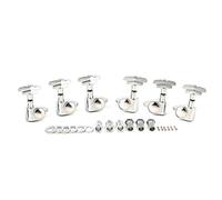 Guitar Tuning Pegs(3L + 3R Handed) - 1:21 Sealed Art Deco Rotomatic Tuners Machine Heads with Imperial Style Head Replacement - Chrome