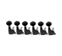 Guitar Tuning Pegs 6-in-line Sealed Guitar Tuners Tuning Pegs Keys Machine Heads Set For Fender ST Tele Style(Oval button Black)