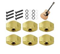 Guitar Tuning Pegs | 6 Pieces Metal Instrument Knobs - Replacement Parts for Tuning Pegs - For Maintenance Improvement Repair Musician Music Lovers Ho