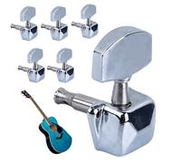 Guitar Tuning Pegs,6 Pieces Stainless Steel Semi-Closed,Locking Tuning Mechanisms For Acoustic Guitar - for Musicians, Music Lovers, Studio, Travel
