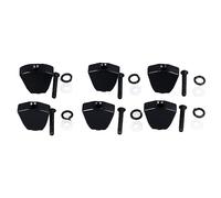 Guitar Tuning Pegs | 6PCS Metal Machine Heads with Trapezoid Design | Accurate Tuning Keys for Electric/Acoustic Guitars | Easy Installation, High Compatibility (Black)