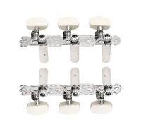 Guitar Tuning Pegs 6string Headstock 3L3R White Knob Parts And Accessories Traditional Hulusi Musical Instrument(Round shaped)