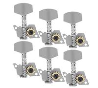 Guitar Tuning Pegs Locking Tuners Silver Replacement Parts for U - 4 L and 2 Right (Three left and three right six sets) (Two left and four right six sets) (Four left and two right six sets) (Six