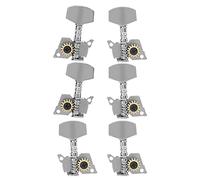 Guitar Tuning Pegs Locking Tuners Silver Replacement Parts for U - 4 L and 2 Right (Three left and three right six sets) (Two left and four right six sets)