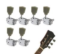 Guitar Tuning Pegs - Retro Jade Semi-Enclosed Electric Guitar Locking Tuners, Precision String Adjusters with Tuning Keys, Metal Body with Synthetic Resin Caps, Compatible Folk and Electric Guitars