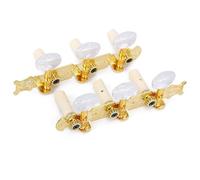 Guitar Tuning Pieces 2Pcs Tuning Pegs Machine Head Tuners 3L 3R Professional Metal Guitar Knob Parts(Gold)