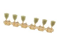 Guitar Tuning Pieces 3R3L 15:1 Ratio Semi Closed Vintage Machine Heads Tuners For Acoustic Electric Guitar(Gold)