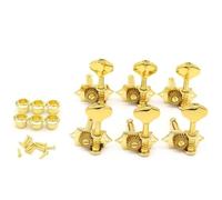 Guitar Tuning Pieces 6L 6R 3L3R Vintage Machine Heads Tuners Open Style Tuning Pegs For ST LP SQ Guitar(Gold,6L)