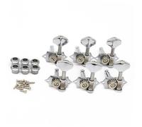 Guitar Tuning Pieces 6L 6R 3L3R Vintage Machine Heads Tuners Open Style Tuning Pegs For ST LP SQ Guitar(Silver,6L)
