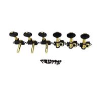 Guitar Tuning Pieces Acoustic Guitar Tuning Pegs | 6Pcs/Set Guitar Tuning Pegs 3R3L Fully Enclosed Semi-circular Folk/Classical Black Nickel Color(Classical 6Pcs 3R3L)