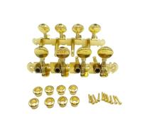 Guitar Tuning Pieces Gold Mandolin Tuning Pegs | 4-in-a-Row Long Tail Hole Machine Heads With Round Buttons