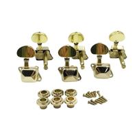 Guitar Tuning Pieces Guitar Accessories | Folk Guitar Tuning Pegs 3R3L Metal Long-Tail Hole Semi-Closed Guitar Tuning Peg(Round head Gold)
