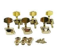 Guitar Tuning Pieces Guitar Accessories | Folk Guitar Tuning Pegs 3R3L Metal Long-Tail Hole Semi-Closed Guitar Tuning Peg(Square head Gold)