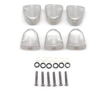 Guitar Tuning Pieces Guitar Knob Button Cap | 6pcs Wooden Folk Electric Guitar Tuners Handle Button Head Hat Handle Plastic Trapezoid Hand(LIght gray pearl)