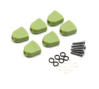 Guitar Tuning Pieces Guitar Knob Button Cap | 6pcs Wooden Folk Electric Guitar Tuners Handle Button Head Hat Handle Plastic Trapezoid Hand(Green)