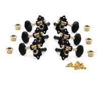 Guitar Tuning Pieces String Tuning Pegs Machine Heads Classics Open Type For Folk Acoustic Guitar 3L 3R Black