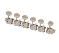Guitar Tuning Pieces Vintage 6 In Line Guitar Tuners Machine Heads Tuning Pegs Keys Set(Silver)