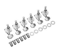 Guitar Tuning Pins - Easy Adjusting Zinc Alloy Machine Heads for Smooth Playing & Tighter String Fixing, 6 Sets Replacement for Acoustic Electric Guitars