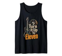 Guitar Turn It Up to Eleven Funny Amp Guitarist Gift Tank Top