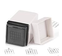 Guitar Ukulele Chord Stamp for Beginners, Dry Print Signet with Adjustable Thickness, White Plastic Drawing Grid Tool for Learning (6x3x3cm)